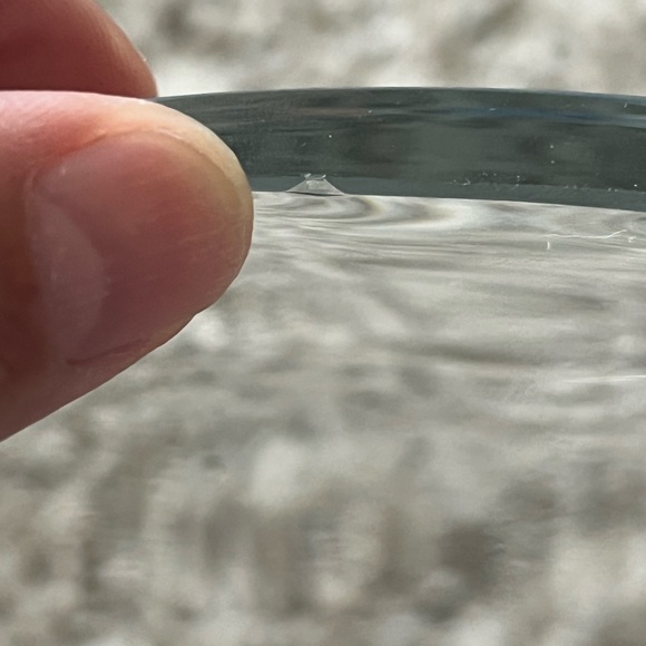 Art Glass Clear Flower Vase Oval Round Shaped Contemporary Heavy High Gloss - Picture 9 of 11